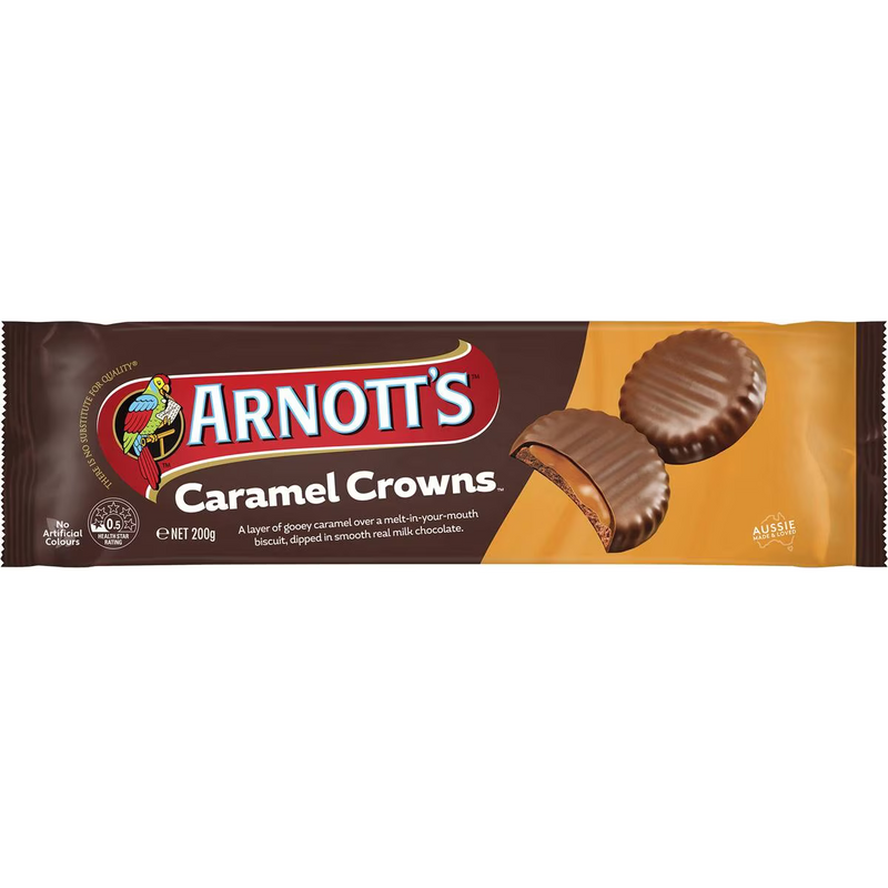 Arnott's Caramel Crown Biscuits 200g