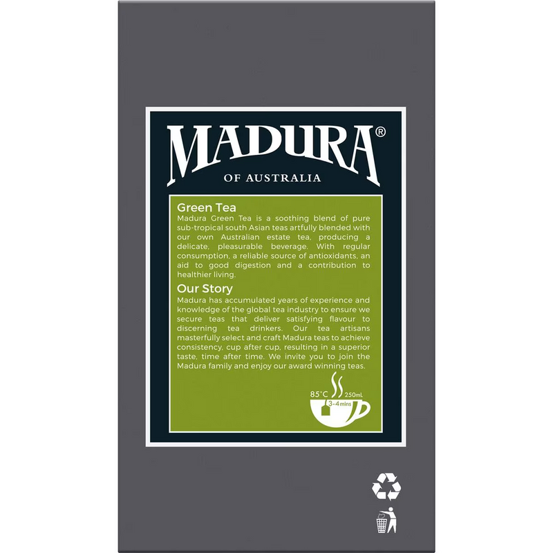 Madura Green Tea Bags 50 Pack 75g