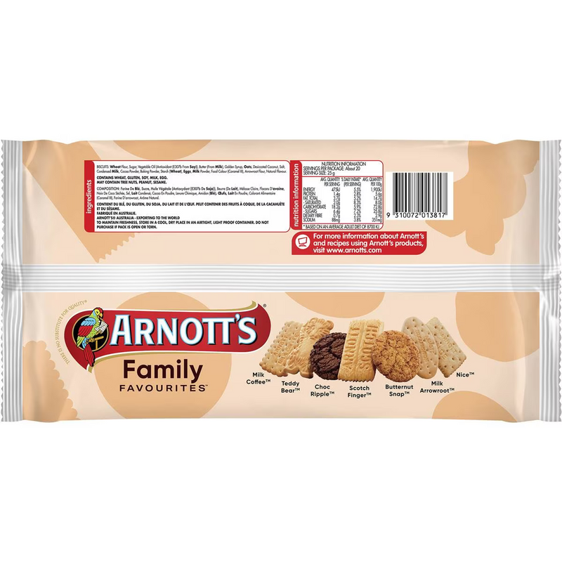 Arnott's Family Favourites Assorted Biscuits 500g