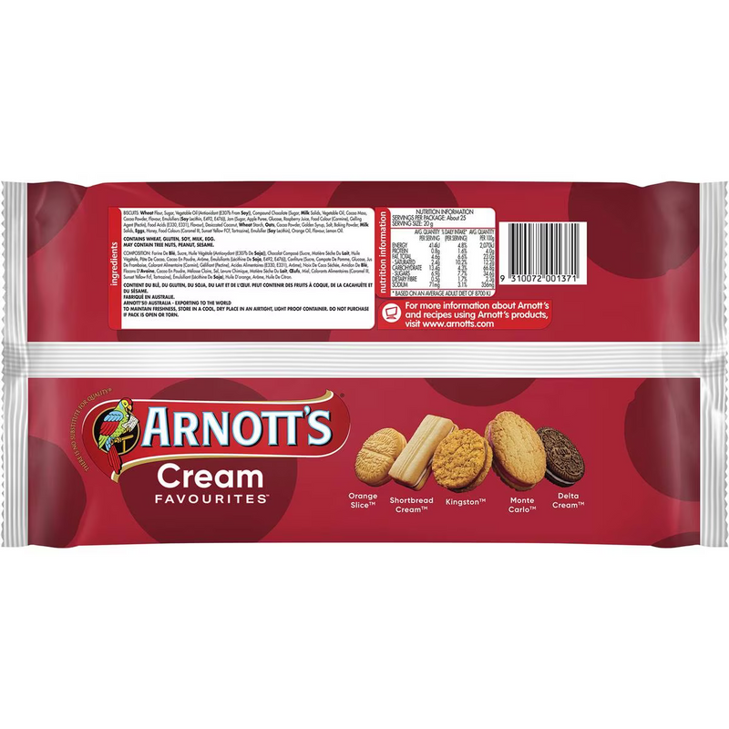 Arnott's Assorted Creams Biscuits 500g
