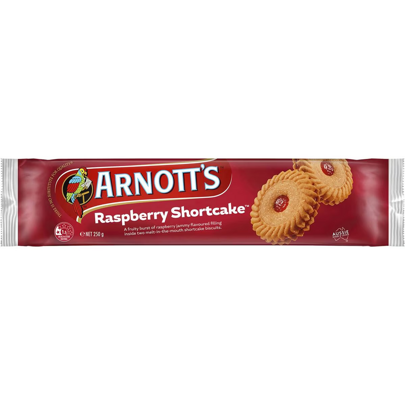 Arnott's Raspberry Shortcake Biscuits 250g