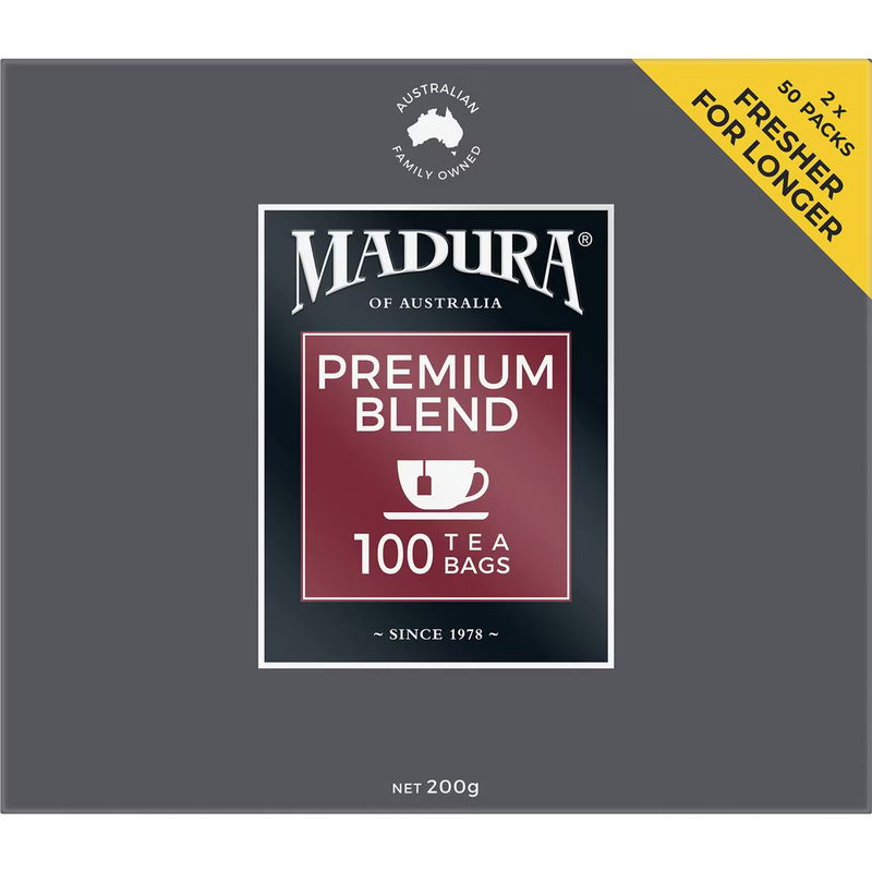 Madura Premium Blend Tea Bags 100 Pack 200g