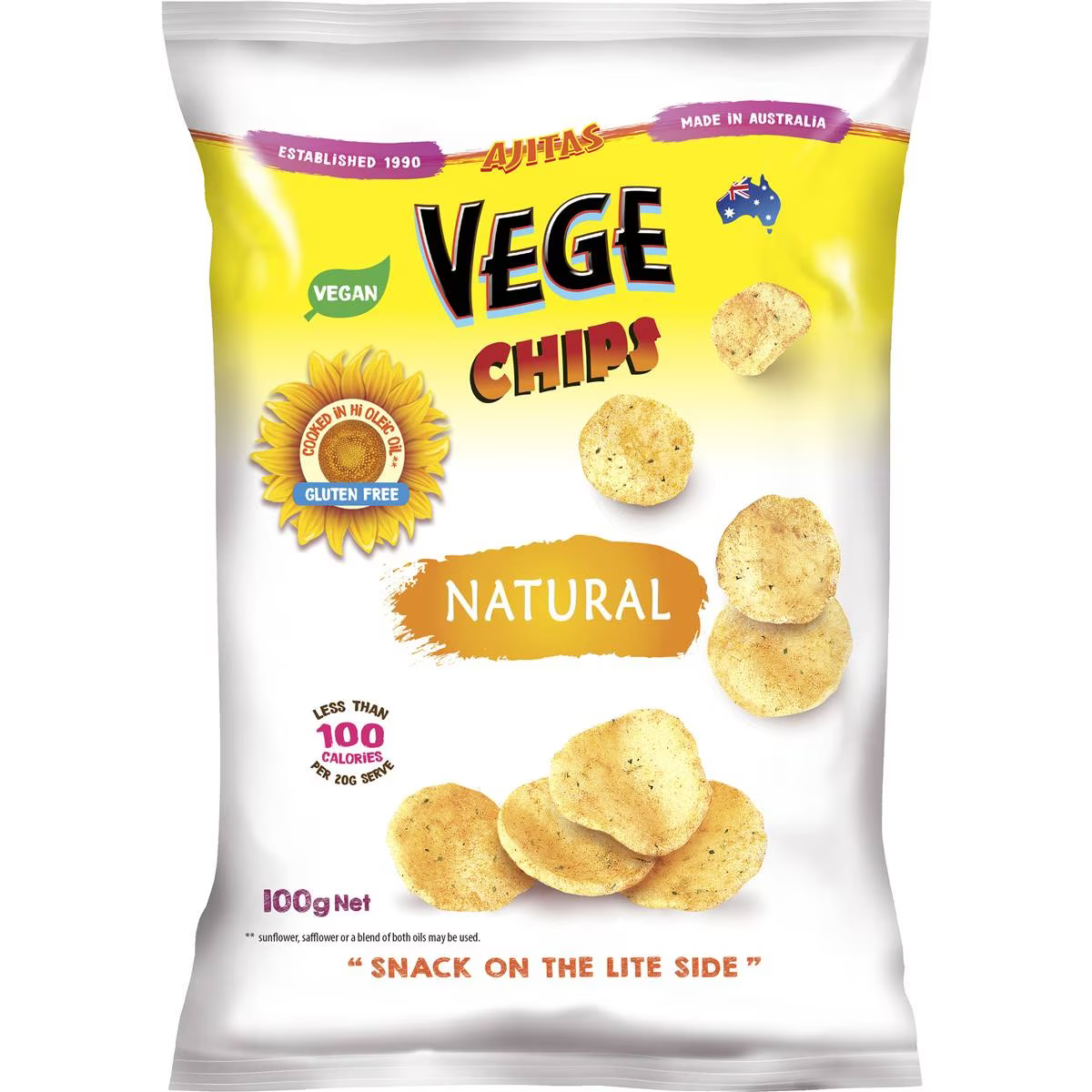 Ajitas Vege Chips Natural 100g | Worldwide Shipping