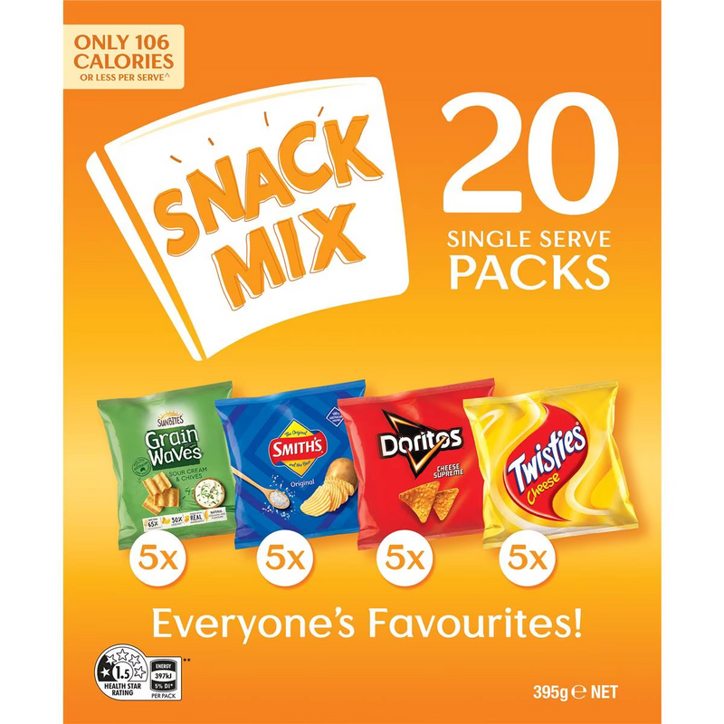 Smith's Snack Mix Chips Multipack (20 Pack) 395g