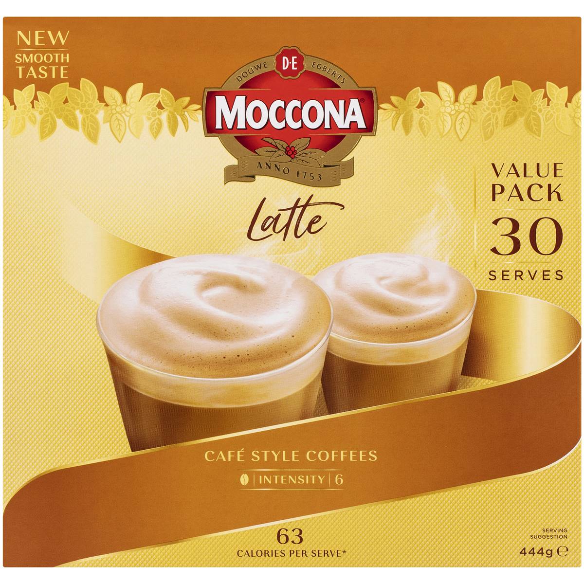 Moccona Latte Sachets 30 Pack 444g | Worldwide Shipping