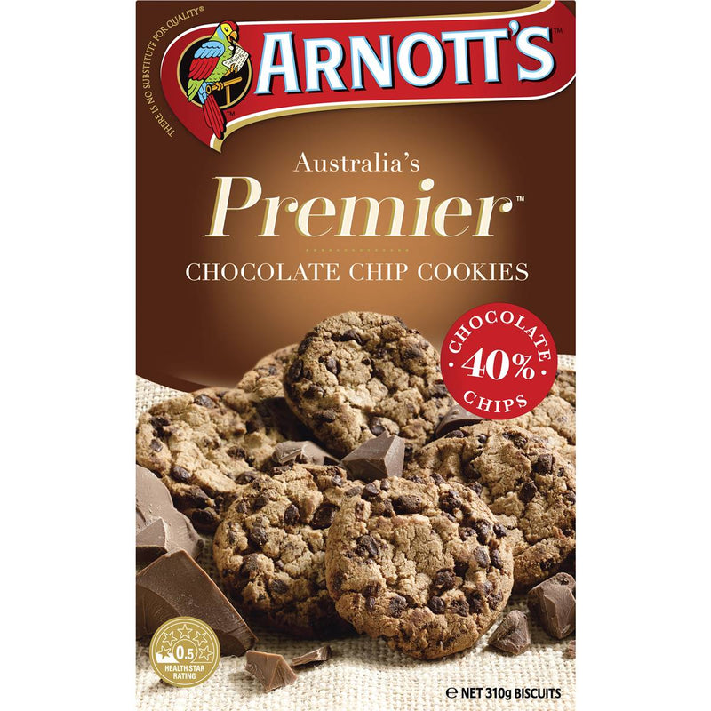Arnott's Premier Chocolate Chip Cookies 310g