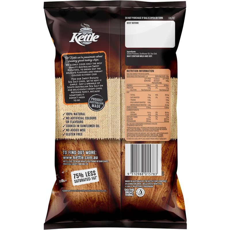Kettle Sweet Potato Chips Sea Salt 135g