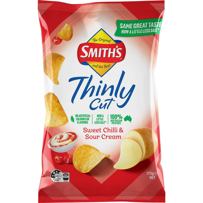 Smith's Thinly Cut Sweet Chilli & Sour Cream 175g