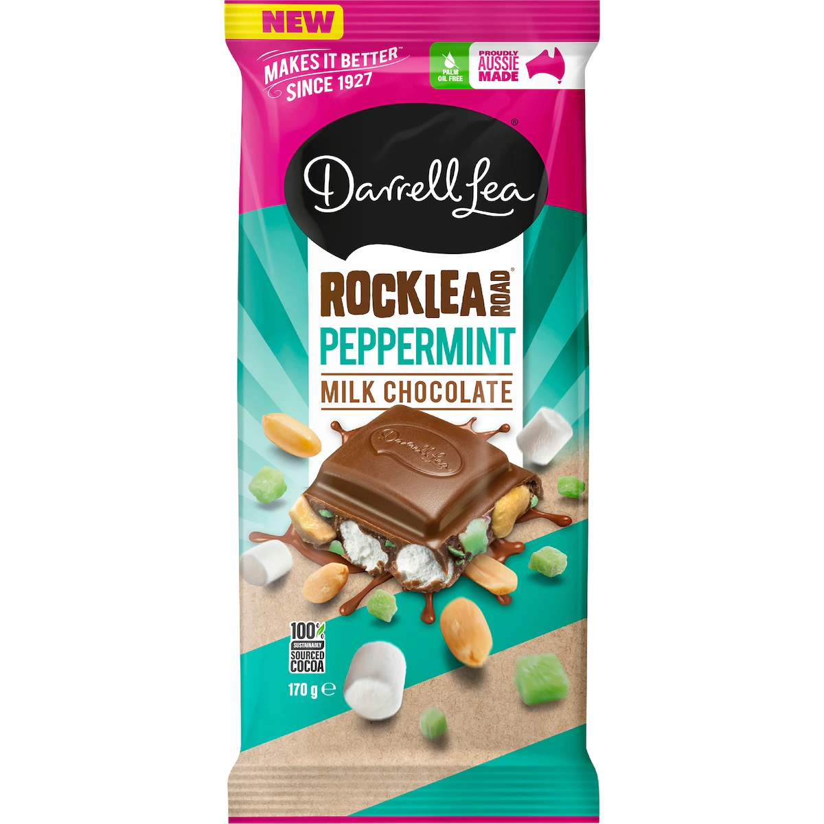 Darrell Lea Rocklea Road Peppermint Block 170g | Worldwide Shipping