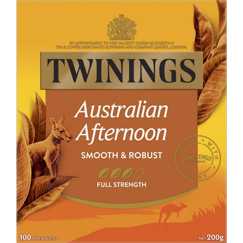 Twinings Australia Afternoon 100 Tea Bags 200g