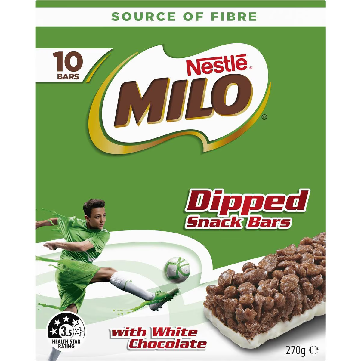 Nestle Milo Dipped Snack Bars 10 Pack 270g | Worldwide Shipping