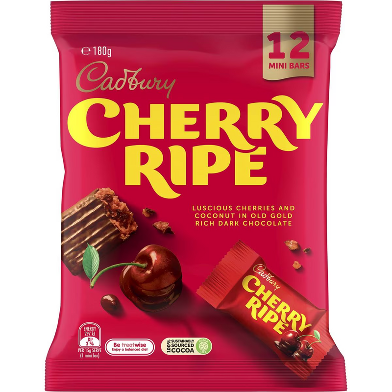 Cadbury Cherry Ripe 12 Pack 180g