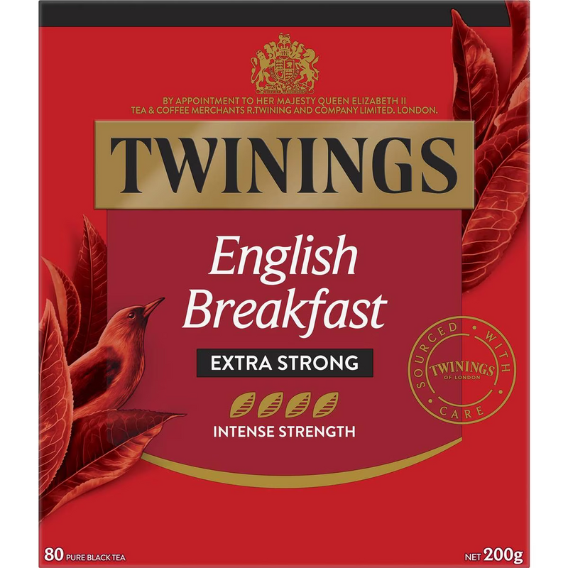 Twinings English Breakfast Extra Strong 80 Tea Bags 200g