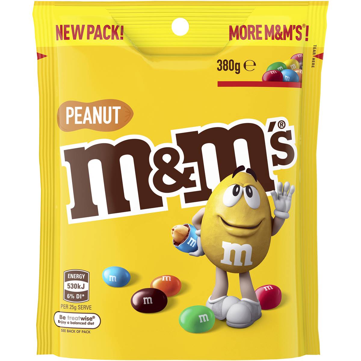 Calories in M&M's Crunchy Peanut & Milk Chocolate Bag 45g
