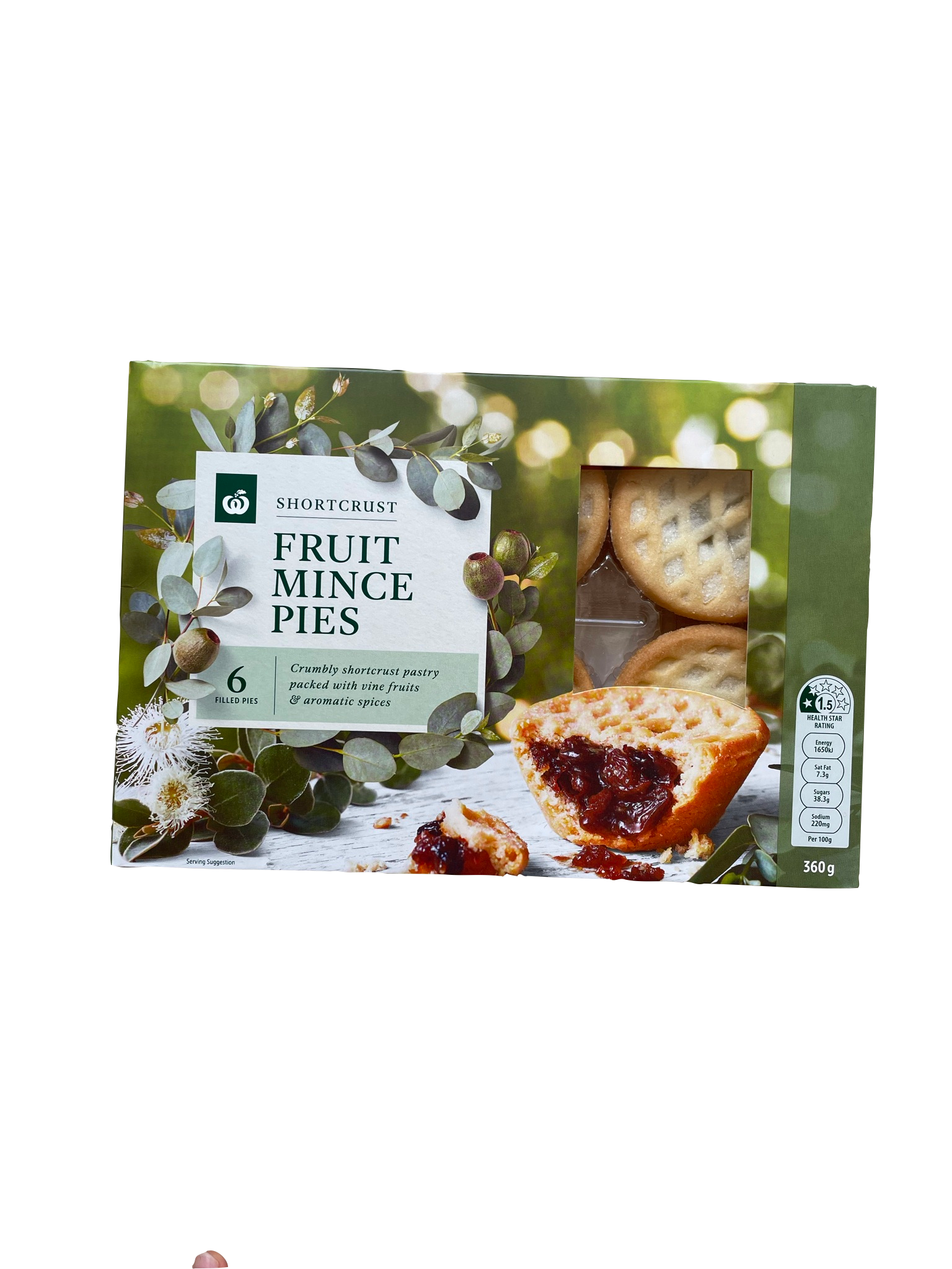 BB 1/24 Woolworths Fruit Mince Pies 6 Pack 360g