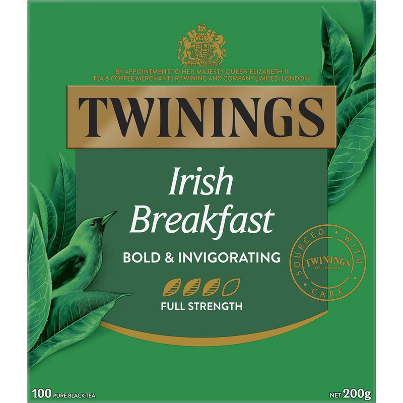Twinings Irish Breakfast Tea 100 Tea Bags 200g