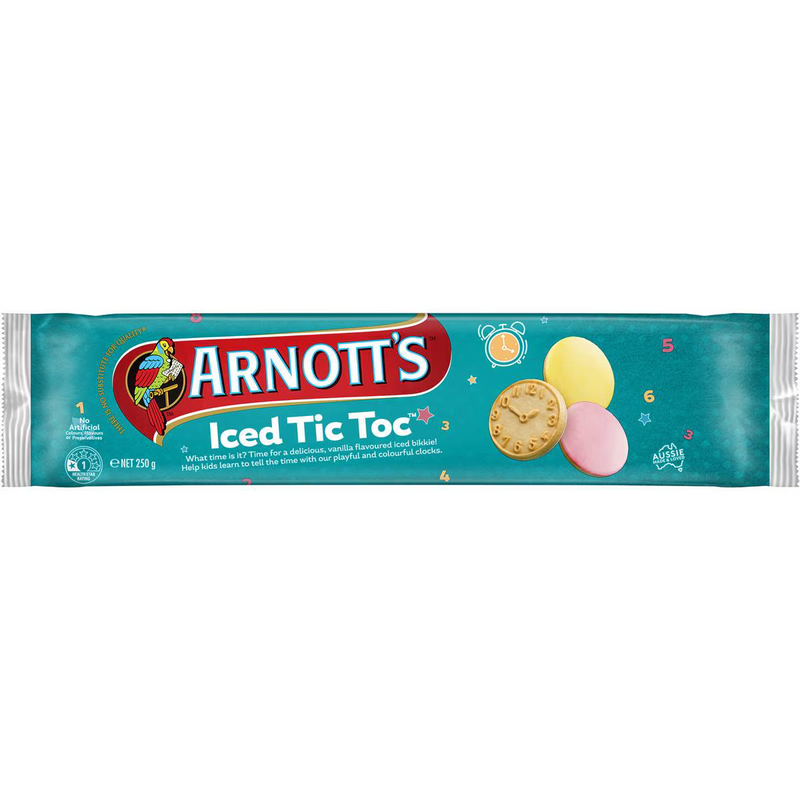 Arnott's Iced Tic Toc Biscuits 250g