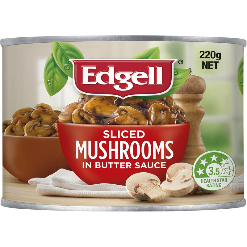 Edgell Sliced Mushrooms In Butter Sauce 220g