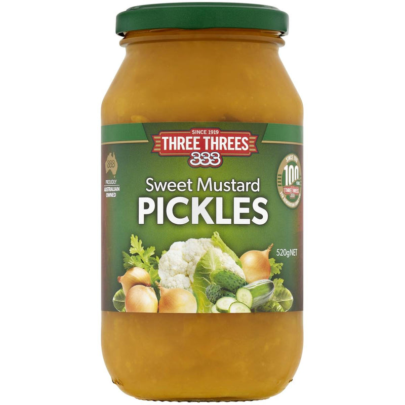 Three Threes Mustard Pickles 520g