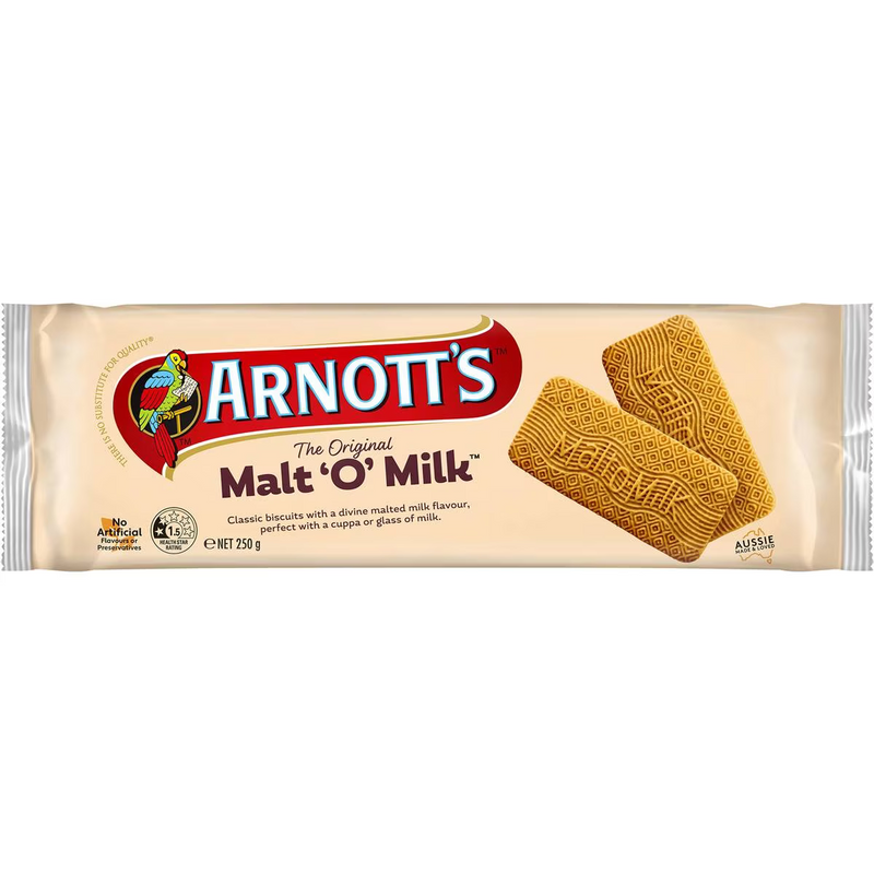 Arnott's Malt-O-Milk Plain Biscuits 250g