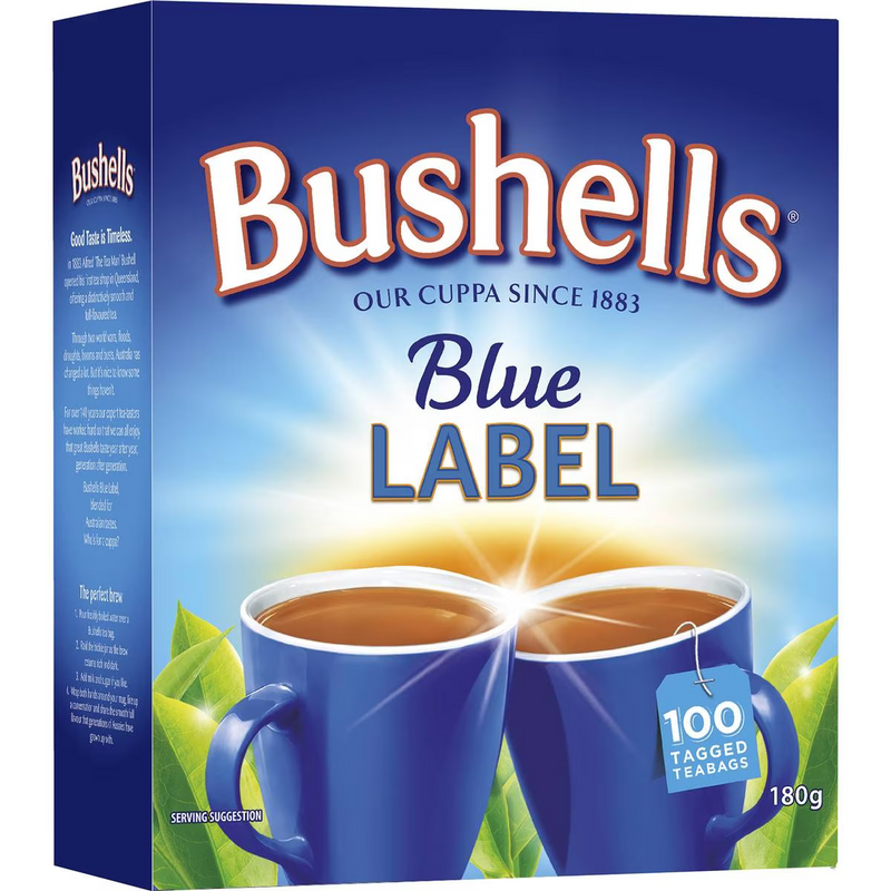 Bushells Blue Label Black Tea 100 Pack 180g