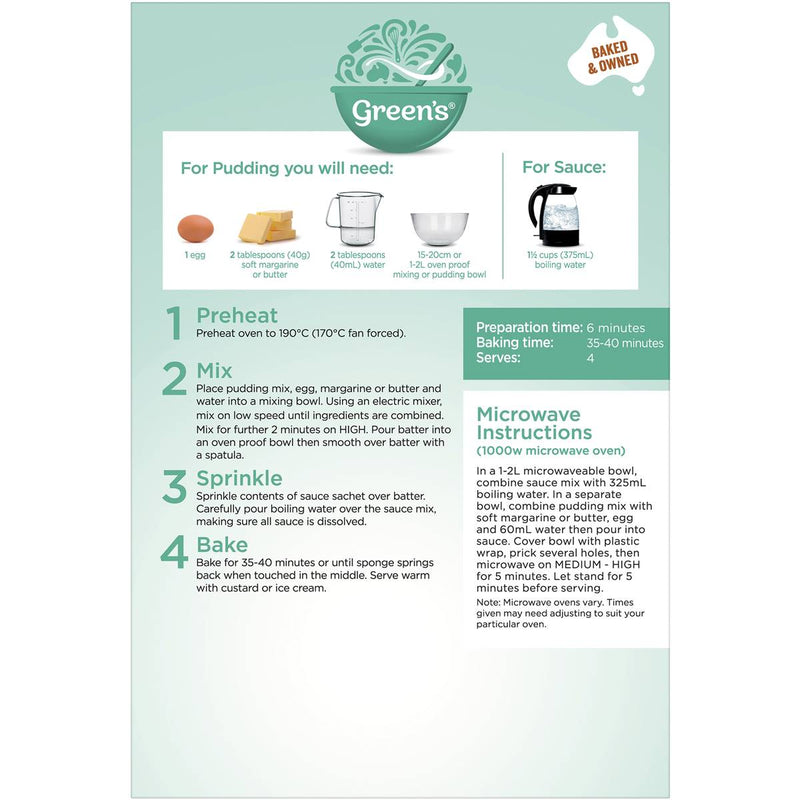Green's Self-Saucing Butterscotch Pudding 260g
