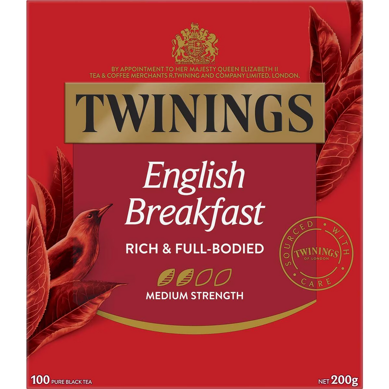 Twinings English Breakfast Tea 100 Tea Bags 200g
