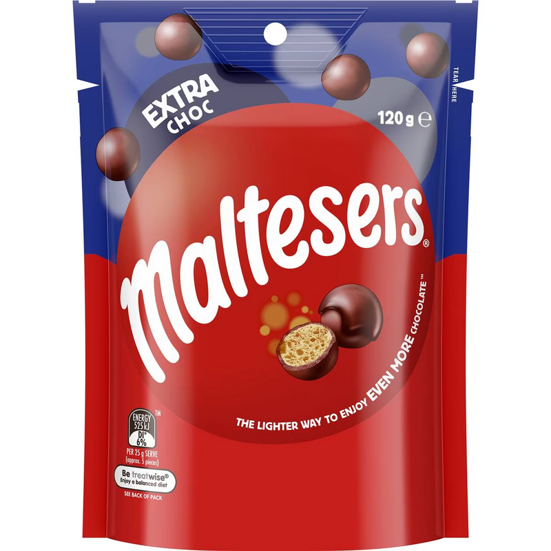 Maltesers Extra Chocolate Snack & Share Bag 120g