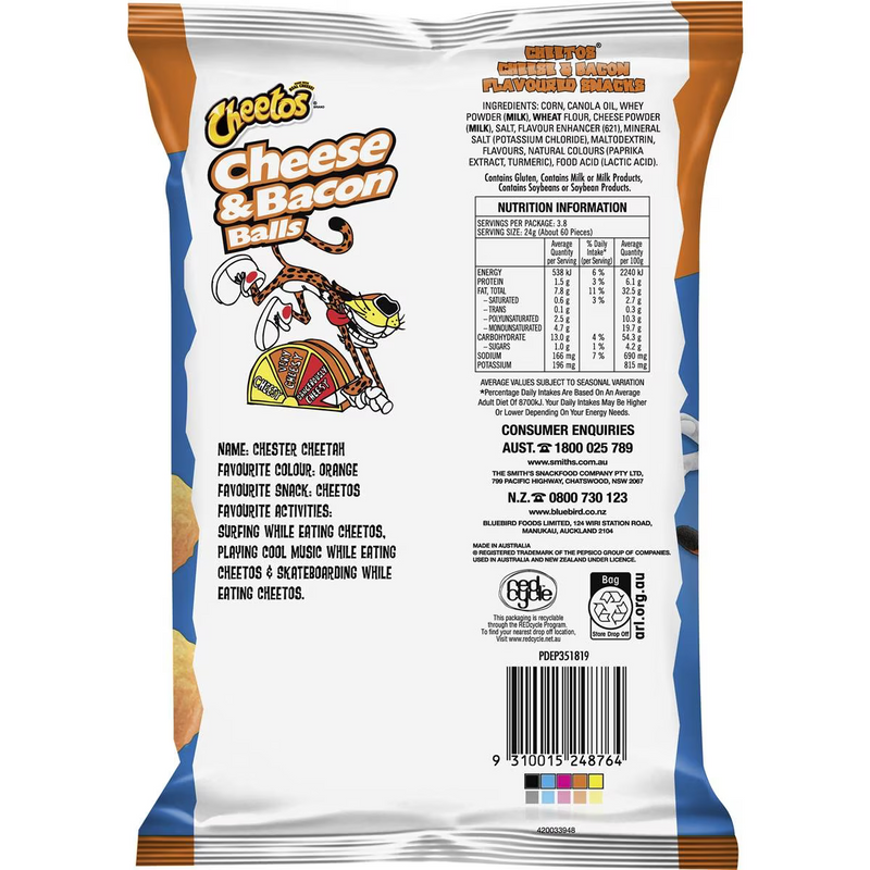 Cheetos Cheese & Bacon Balls 90g