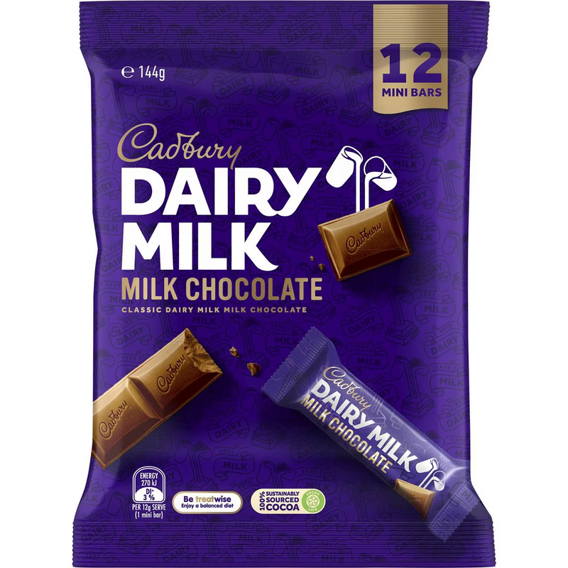 Cadbury Dairy Milk Sharepack 12 Pack 144g