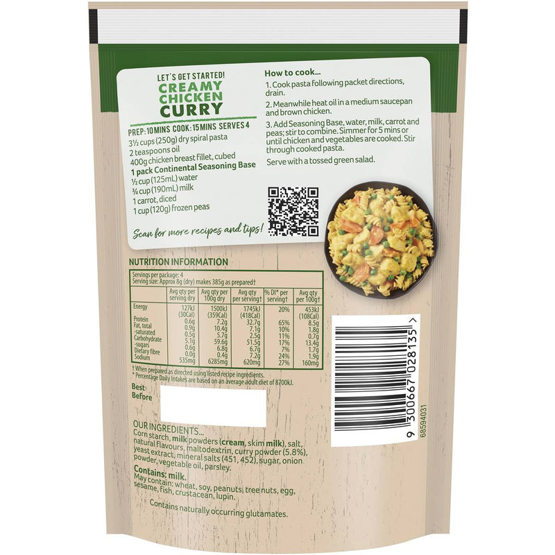 Continental Creamy Chicken Curry 30g