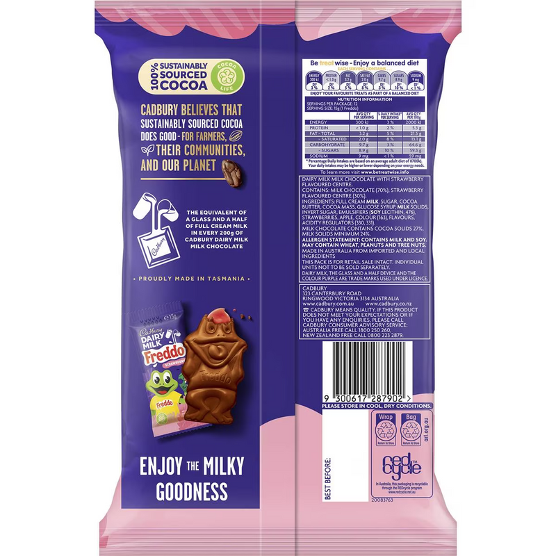 Cadbury Dairy Milk Strawberry Freddo Sharepack (12 Pack) 180g