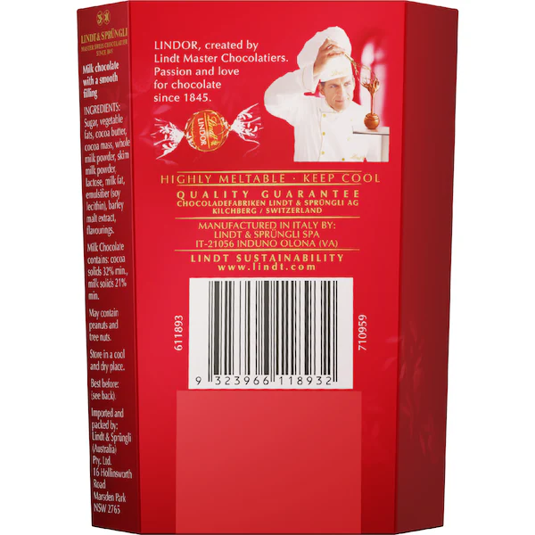 Lindt Lindor Milk Chocolate 50g