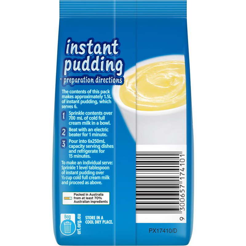 Cottee's Instant Pudding Vanilla 100g | Worldwide Shipping