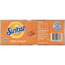 Sunkist Orange Sugar Free Soft Drink 375ml - 10 Pack