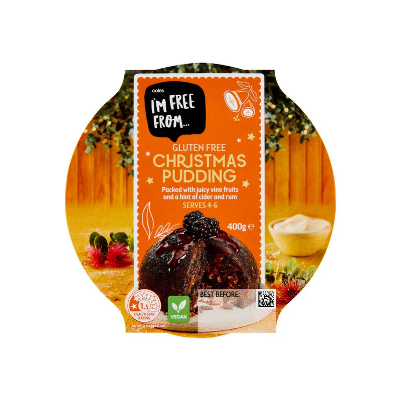 Coles I'M Free From Christmas Pudding 400g