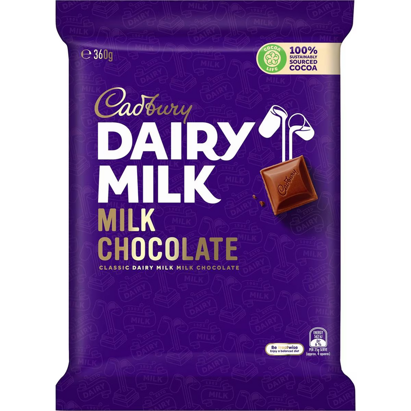 Cadbury Dairy Milk Large Chocolate Block 360g