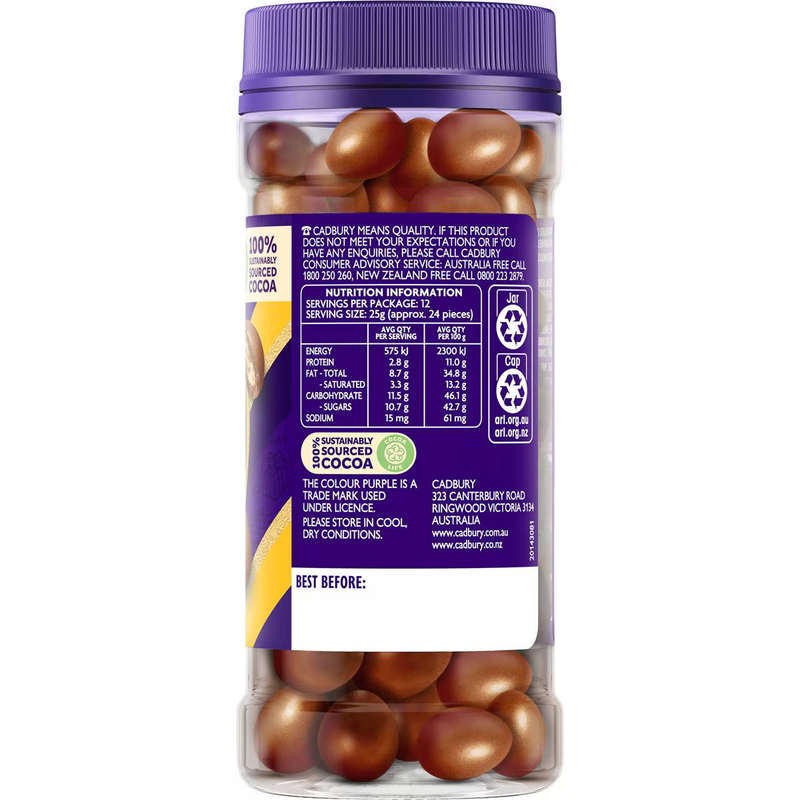 Cadbury Milk Chocolate Coated Peanuts Jar 300g