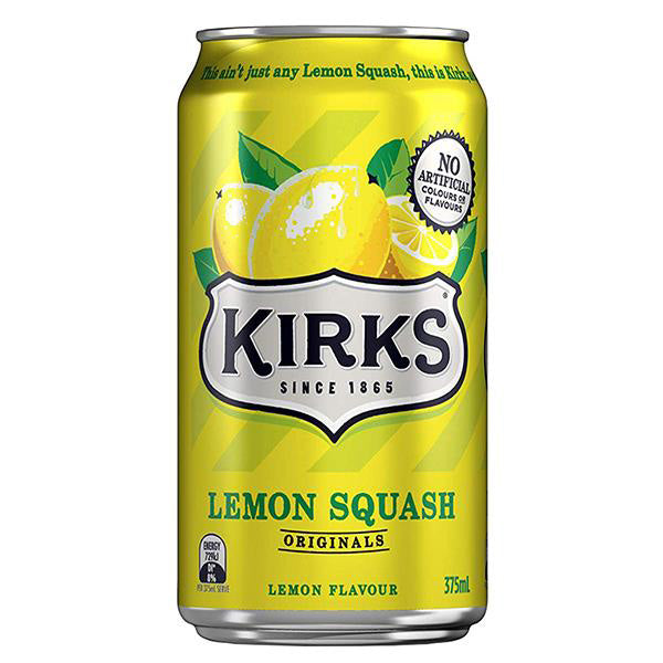 Kirks Lemon Squash Can 375ml