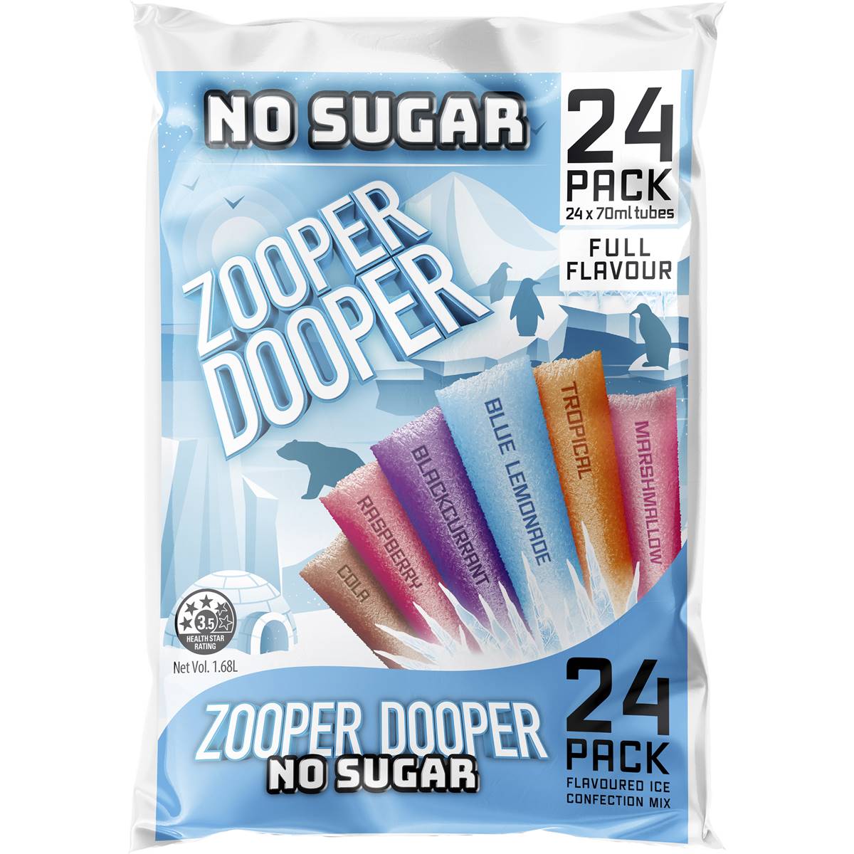 Zooper Dooper No Sugar 24 Pack | Worldwide Shipping