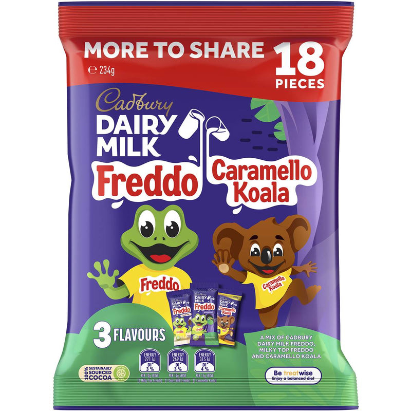 Cadbury Freddo & Caramello Koala Sharepack 18 Pack 234g