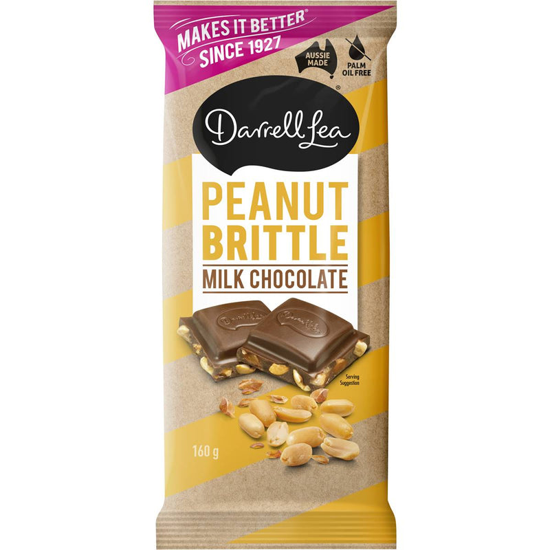 Darrell Lea Peanut Brittle Milk Choc Block 160g