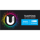 U by Kotex Tampons Regular Regular 16 Pack