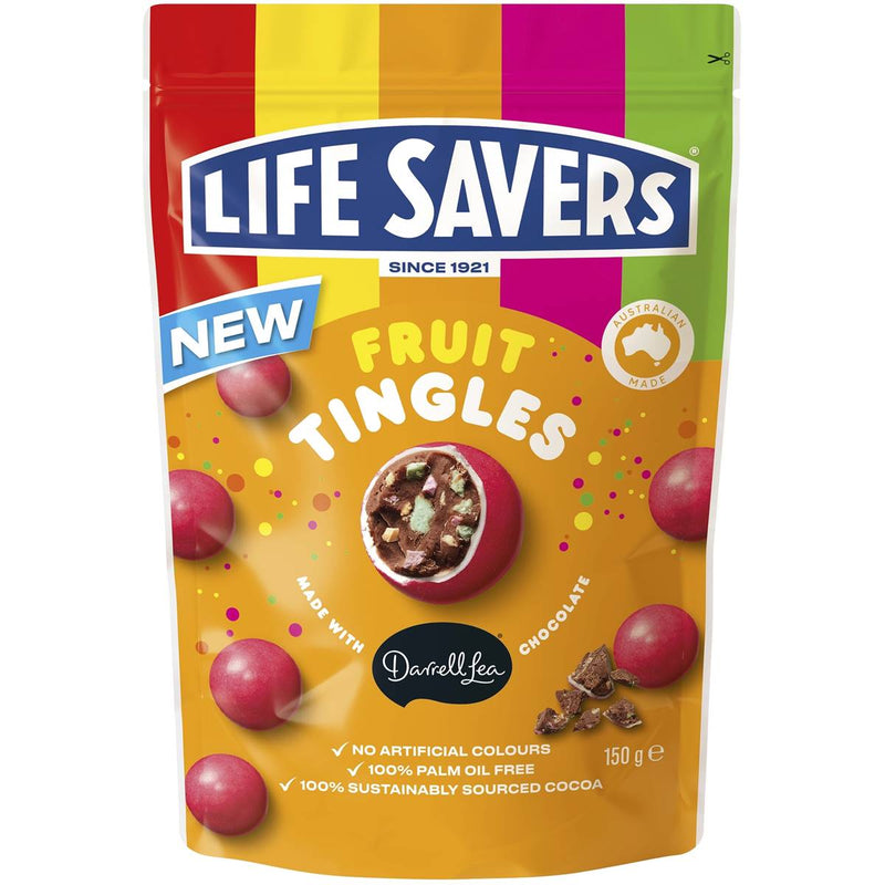 Darrell Lea Lifesavers Fruit Tingles Balls 150g