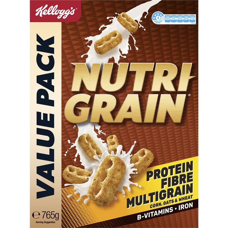 Kellogg's Nutrigrain Breakfast Cereal (10 x 765g) Case