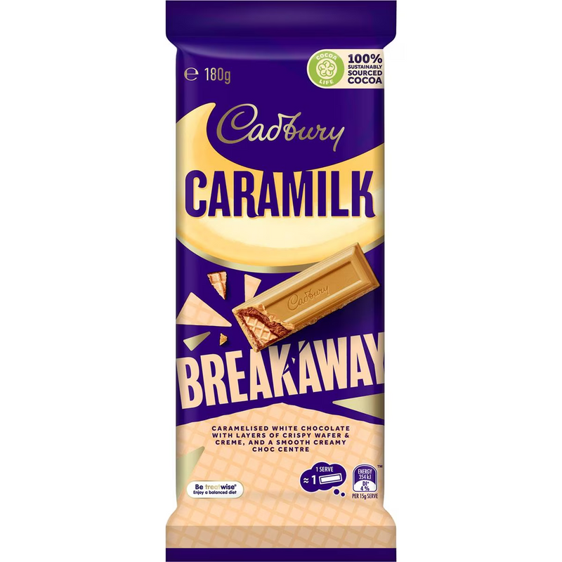 Cadbury Caramilk Breakaway Block 180g