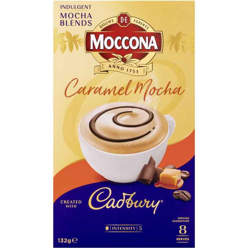 Moccona Cadbury Caramel Mocha 8 Pack 132g