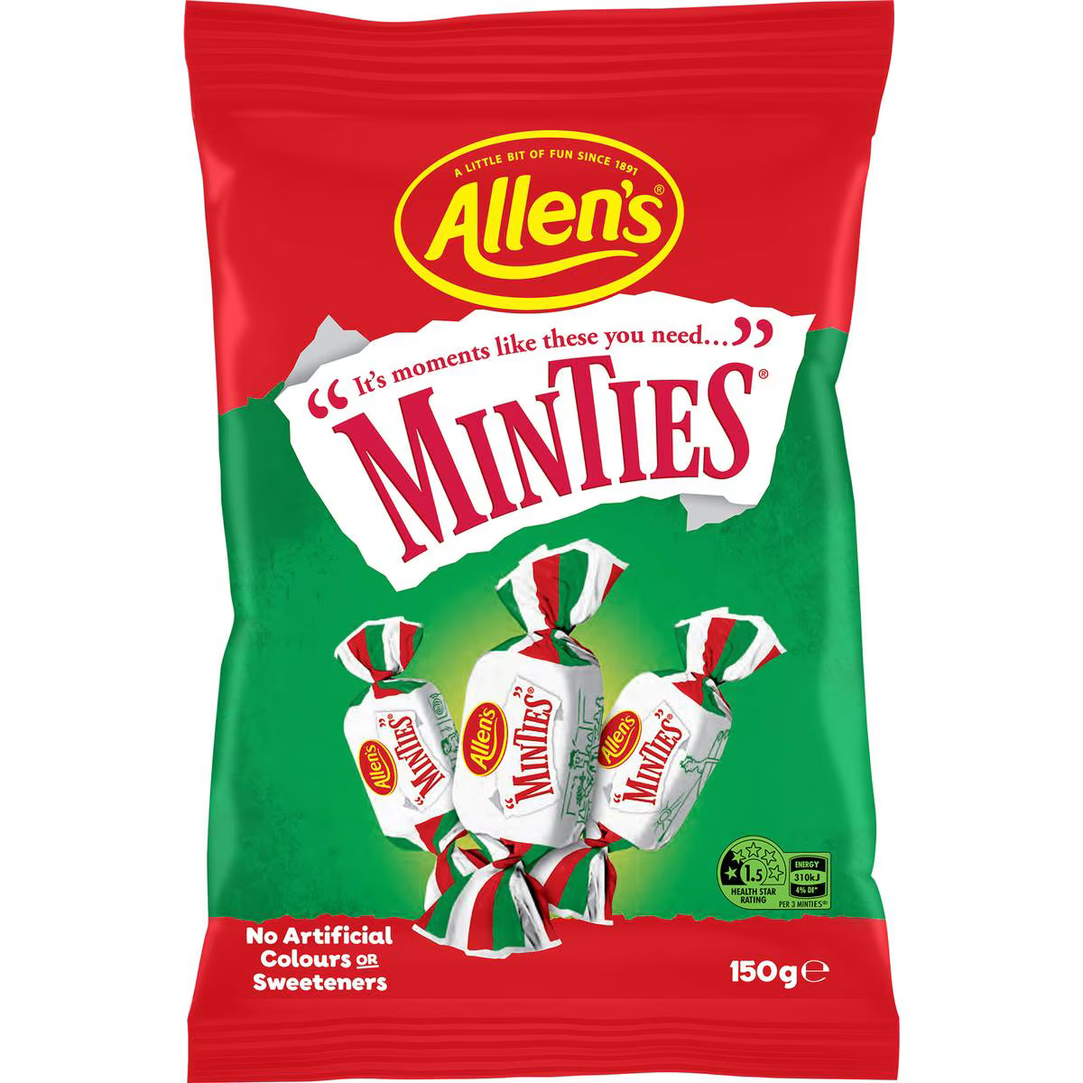 Allen's Minties Lollies 150g | Worldwide Shipping