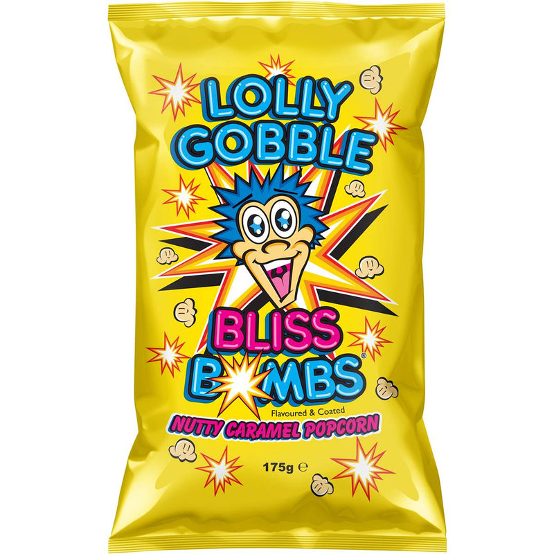 Lolly Gobble Popcorn Bag Caramel Nut 175g