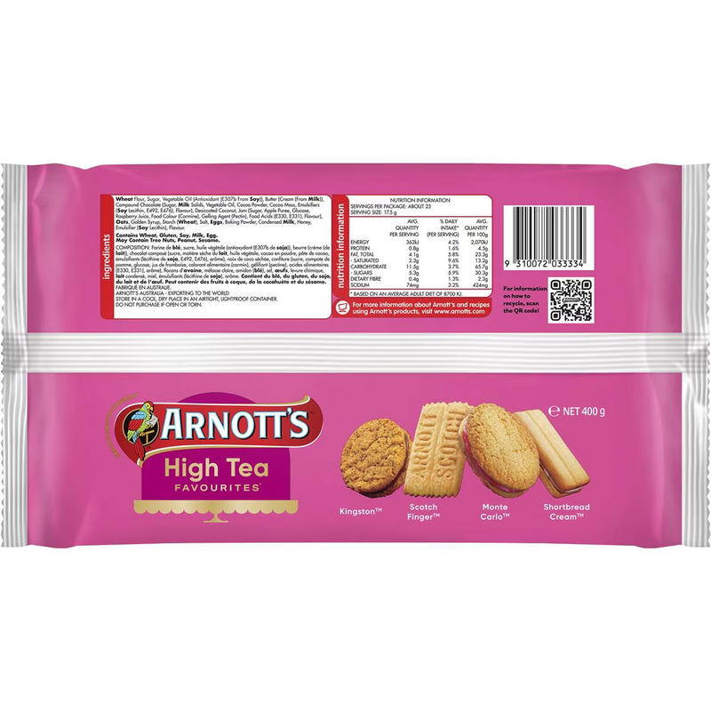 Arnott's High Tea Favourites Assorted Biscuits 400g